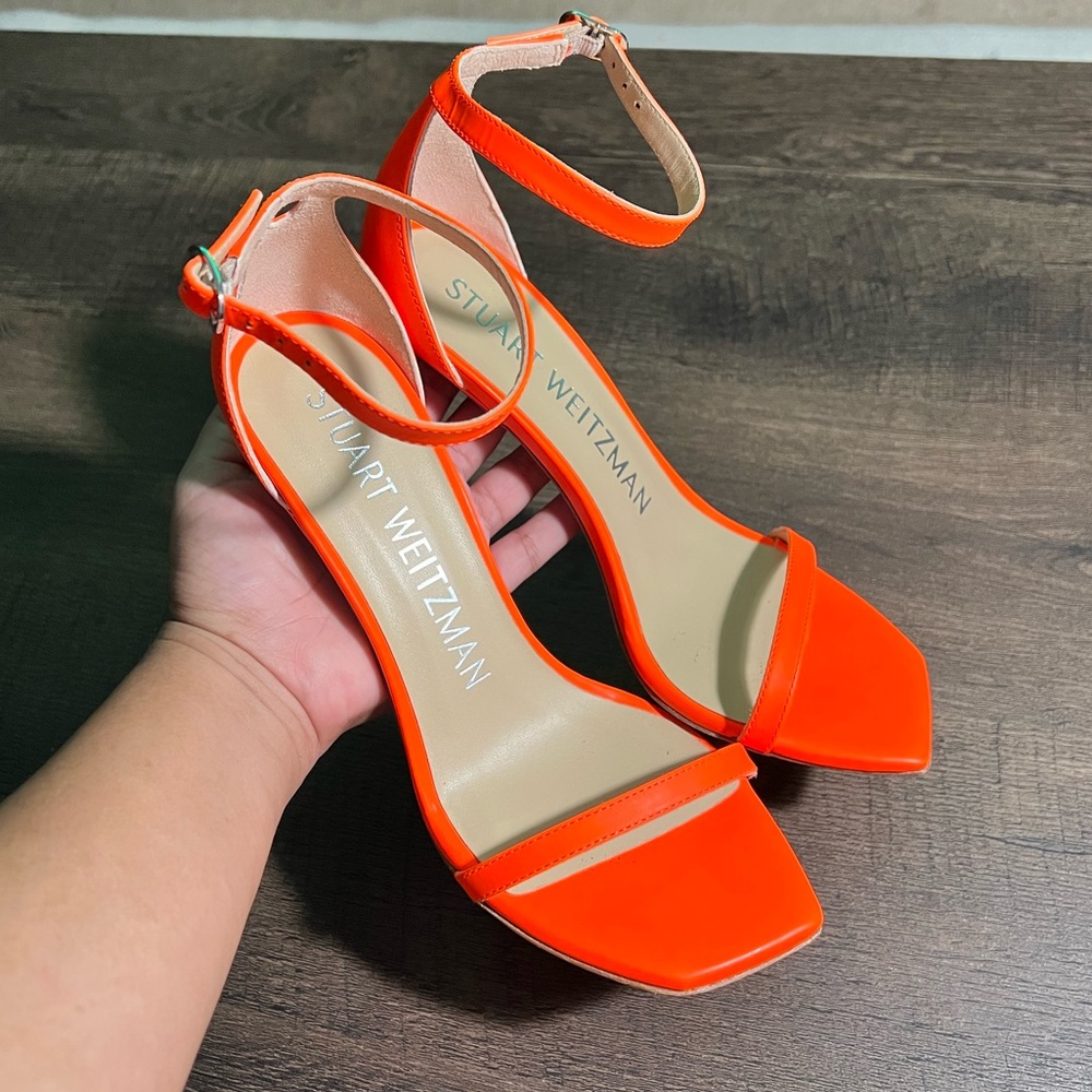 Stuart Weitzman Orange Heels